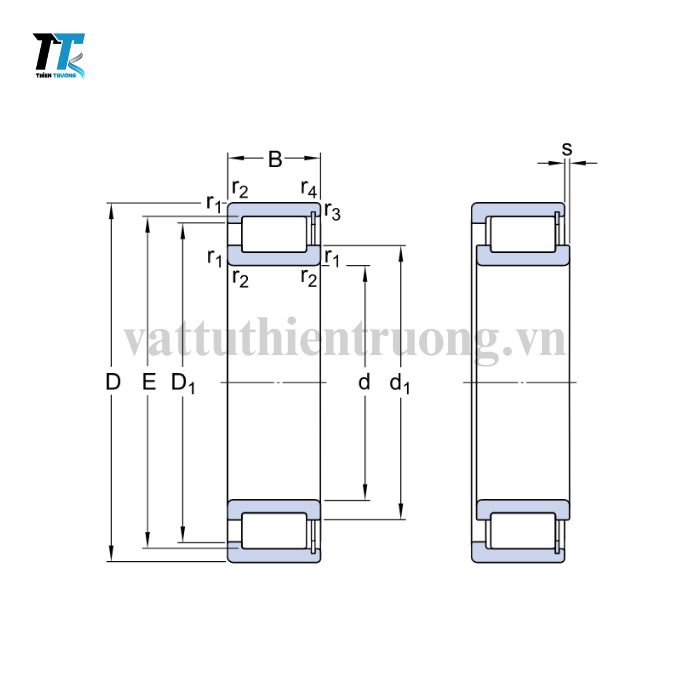 Vòng Bi Đũa Trụ NCF 3007 CV